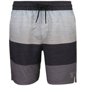 Men Hurley Color-block Gray-Black  Drawstring Lined Swim Board Shots size Large